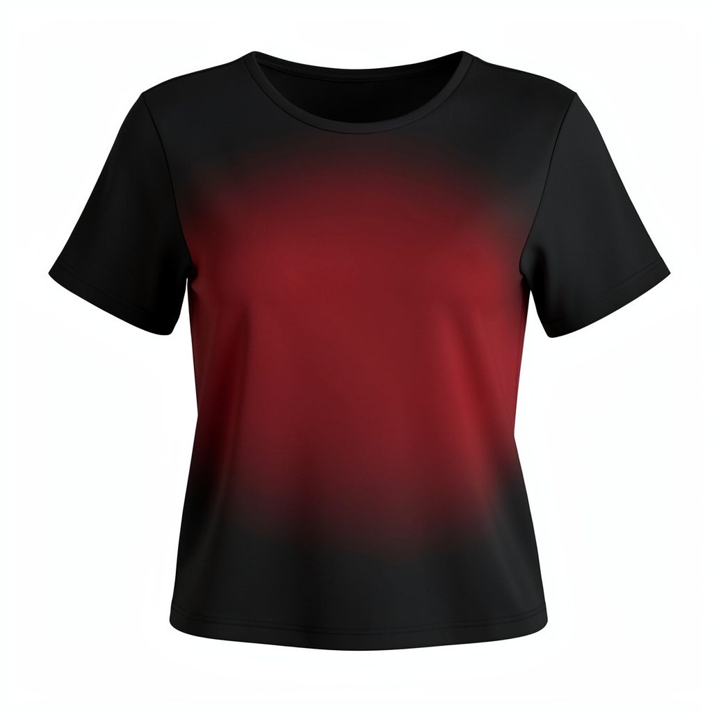 A black flare-sleeve top against a clean neutral background